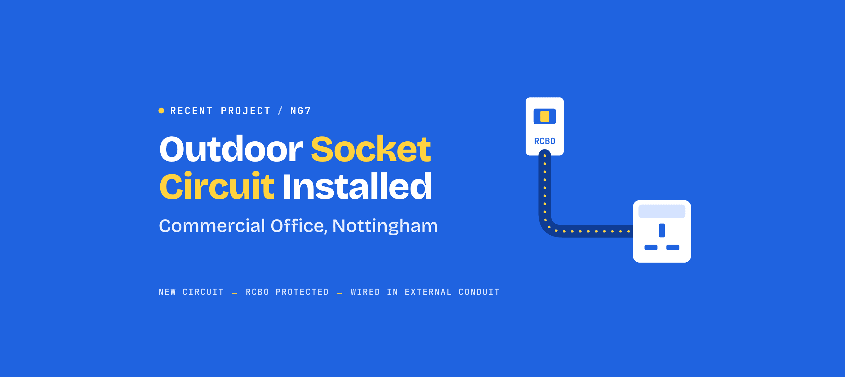 Outdoor Socket Circuit Installation at a Nottingham Office, NG7